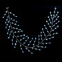 Accesoriu modern pentru decor par WED65 Argintiu cu cristale de 35cm - Blue Sky